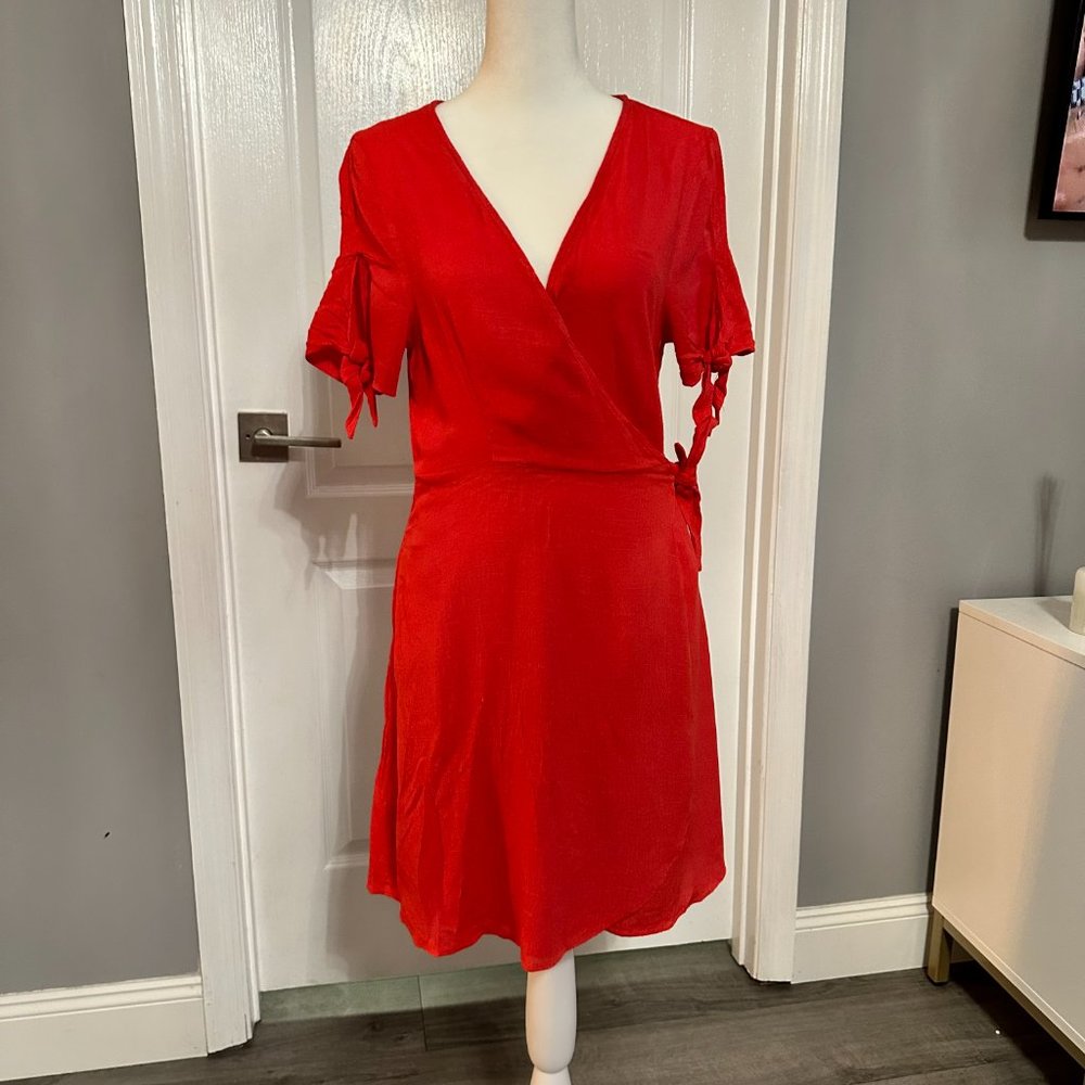 Lulu's Red Wrap Dress